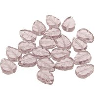 Flat Leaf Beads, Czech Pressed Glass 10x8mm Veined Birch