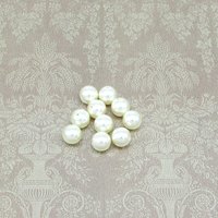 8mm Round Creamrose Crystal Pearl Beads