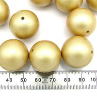 22mm Round Beads, Vintage Jumbo Plastic Pearls