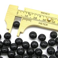 8mm Round Black Glass Beads, Glossy Opaque Jet Spacers (50)