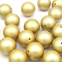 22mm Round Beads, Vintage Jumbo Plastic Pearls