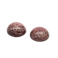 15mm Round Cabochons, Purple and Gold Lampwork Stones