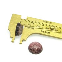 15mm Round Cabochons, Purple and Gold Lampwork Stones