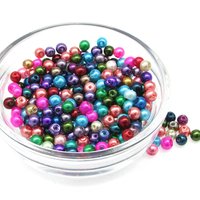4mm Round Glass Pearl Bead Mix, 20g