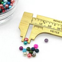 4mm Round Glass Pearl Bead Mix, 20g