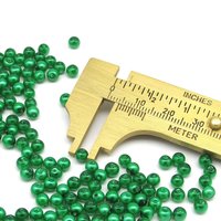 4mm Opaque Green Glass Pearls 20g