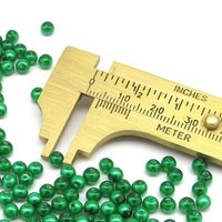 4mm Opaque Green Glass Pearls 20g