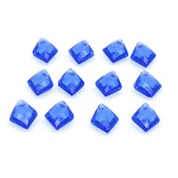 9x7mm Sapphire Kite Briolettes, Faceted Czech Glass Beads