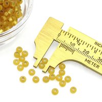 6/0 Seed Beads, Matte Topaz Square Hole Rocailles