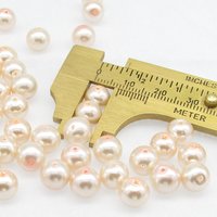 8mm Round Light Pink Glass Pearls, Opaque Pastel Lustre Beads (50)