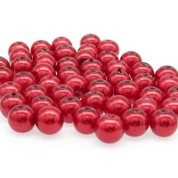 8mm Red Glass Pearls (50)