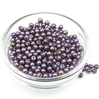 4mm Opaque Purple Glass Pearl Beads (20g)