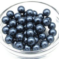 8mm Round Faux Pearls, Opaque Coated Glass Lustre Beads, Medium Spacers (50)