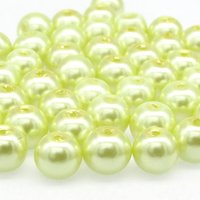 8mm Light Yellow Glass Pearls (46)