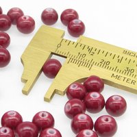 8mm Round Glass Beads, Opaque Dark Red Smooth Pressed Glass Spacers (50)
