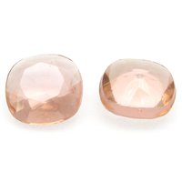 Vintage 14mm Square Light Peach Cushion Rhinestones