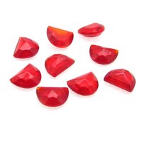 Vintage Siam Red 10x8mm Shield Rhinestones (9)