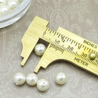 8mm Round Faux Pearls, Vintage Cultura Opaque Plastic Beads