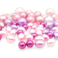 Vintage Pink Plastic Pearl Bead Mix