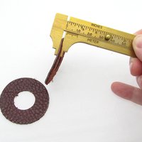 1.75” Donut Pendants, Upcycled Die Cut Leather (10)