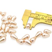 Pink 12mm Teardrop Czech Glass Pearl Beads