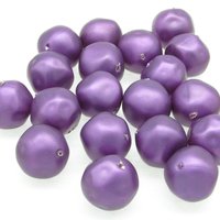 14mm Matte Purple Baroque Round Plastic Pearls (19)