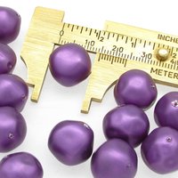 14mm Matte Purple Baroque Round Plastic Pearls (19)