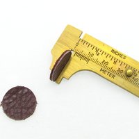 Medium Circle Die Cuts, 0.75 Inch Upcycled Leather Shapes for Mixed Media Art (10 pairs)