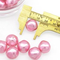 15mm Pink Baroque Round Plastic Pearls (27)