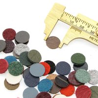 Tiny Leather Circles, 8mm 10mm 12mm Round Die Cuts (20 pairs)