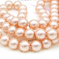 8mm Peach Preciosa Crystal Nacre Pearls (25)