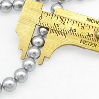 Preciosa Crystal Nacre Pearls, 6mm 8mm Round Light Gray Ball Beads (25)