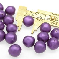 14mm Matte Purple Baroque Round Plastic Pearls (19)