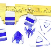 Royal Blue Furnace Cane Triangular Barrels and Slices