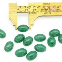 Vintage 14mm Oval Opaque Jade Glass Cabochons