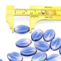 19.5mm Flat Oval Beads, 2-Tone Sapphire and Rosaline
