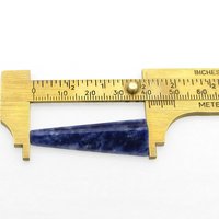 Long Tetrahedral Cabochon, Half-Drilled Triangle, 21.45ct Natural Sodalite