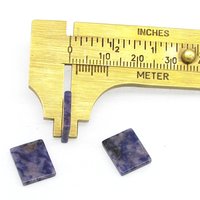 Small Rectangular Sodalite Cabochon 12.25x10.25mm Semiprecious Flat Gemstone
