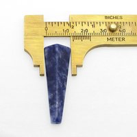 Long Tetrahedral Cabochon, Half-Drilled Triangle, 21.45ct Natural Sodalite