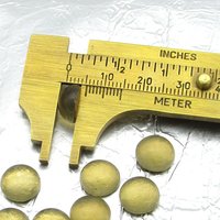 10mm Round Cabochons, Vintage Foiled Light Topaz Glass Gems