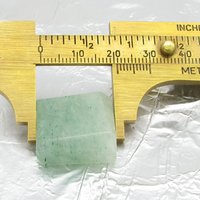 Nephrite Jade Square Cabochon, Diagonal Bevel 21mm 35.6-41.45 Carat Flat Back Stone