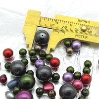 Dark Czech Glass Faux Pearl Mix