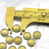 10mm Round Cabochons, Vintage Foiled Light Topaz Glass Gems