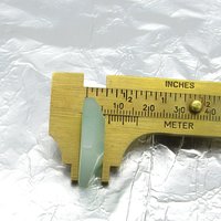 Nephrite Jade Square Cabochon, Diagonal Bevel 21mm 35.6-41.45 Carat Flat Back Stone