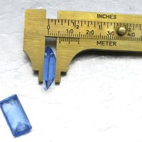 19x9.5mm Rectangular Rhinestone Chatons, Unfoiled Sapphire Glass Gems (2)