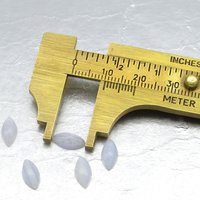 Small Marquise Cabochons, White Agate 