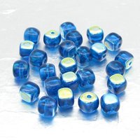5mm Cubes, Capri Blue AB