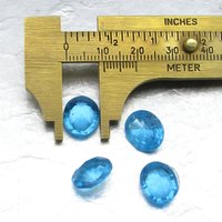 12.5x10mm Aqua Oval Rhinestone Dentelles (8)