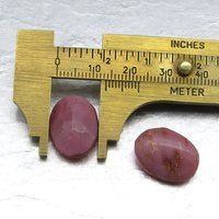 Oval Cab-Top Dentelles, 18.5x13.3mm Vintage Aventurine Glass Stones (2)