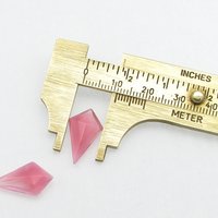 19x11mm Kite Point Back Glass Gems, Moonglow Cab-Top Unfoiled Rhinestones